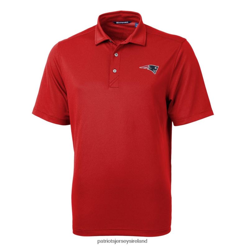 Patriots Jersey Men Cutter & Buck Red Virtue Eco Pique Recycled Polo 8226D1430 Clothing