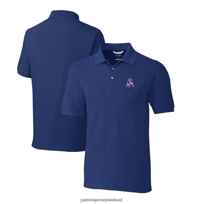 Patriots Jersey Men Cutter & Buck Royal Advantage Tri-Blend Pique Throwback Polo 8226D1435 Clothing