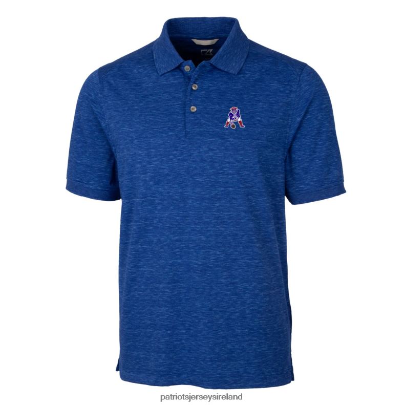 Patriots Jersey Men Cutter & Buck Royal Advantage Tri-Blend Space Dye Big & Tall Throwback Polo 8226D1490 Clothing