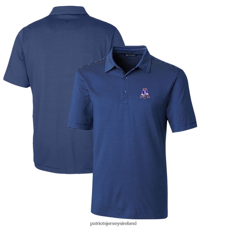 Patriots Jersey Men Cutter & Buck Royal Throwback Logo Big & Tall Forge Pencil Stripe Stretch Polo 8226D1594 Clothing
