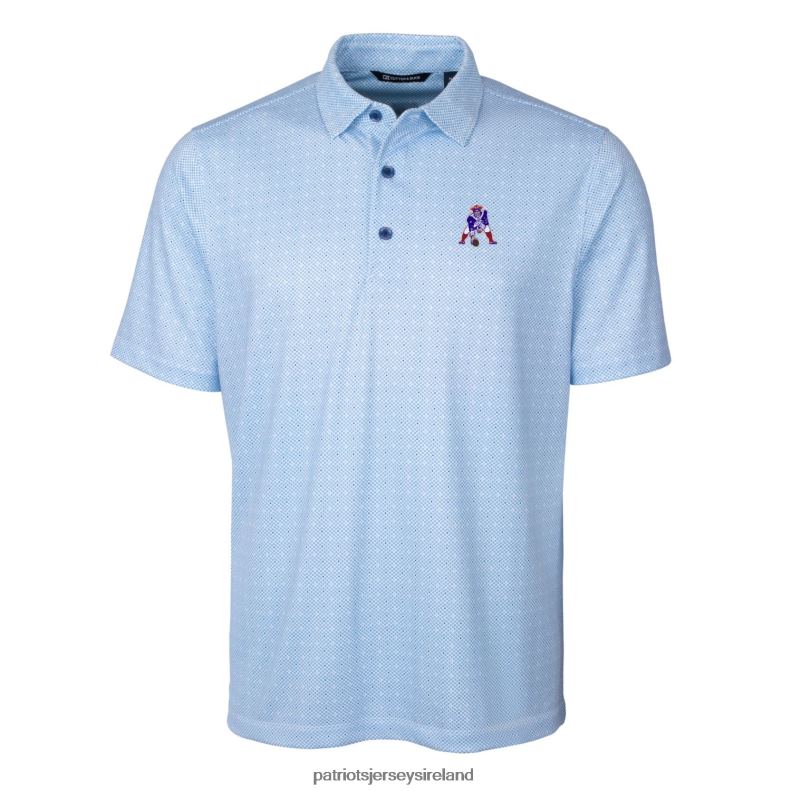 Patriots Jersey Men Cutter & Buck Royal Throwback Logo Big & Tall Pike Double Dot Print Stretch Polo 8226D1380 Clothing
