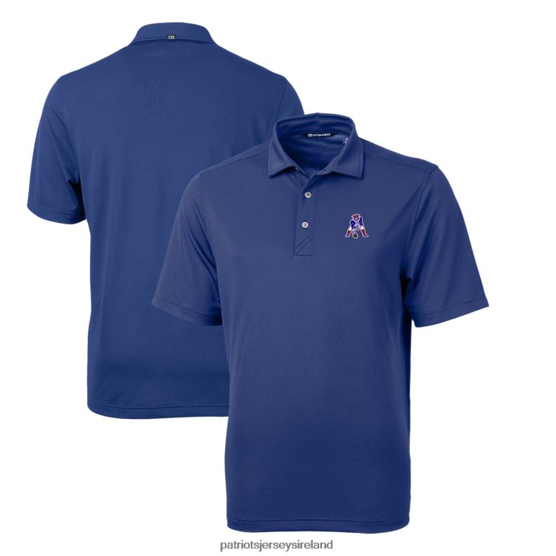 Patriots Jersey Men Cutter & Buck Royal Throwback Logo Virtue Eco Pique Recycled Big & Tall Polo 8226D1541 Clothing