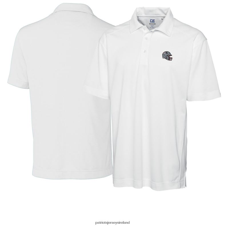Patriots Jersey Men Cutter & Buck White Helmet DryTec Genre Textured Solid Polo 8226D1315 Clothing