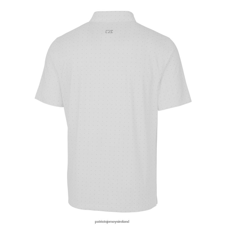 Patriots Jersey Men Cutter & Buck White Helmet Pike Double Dot Print Stretch Polo 8226D1355 Clothing