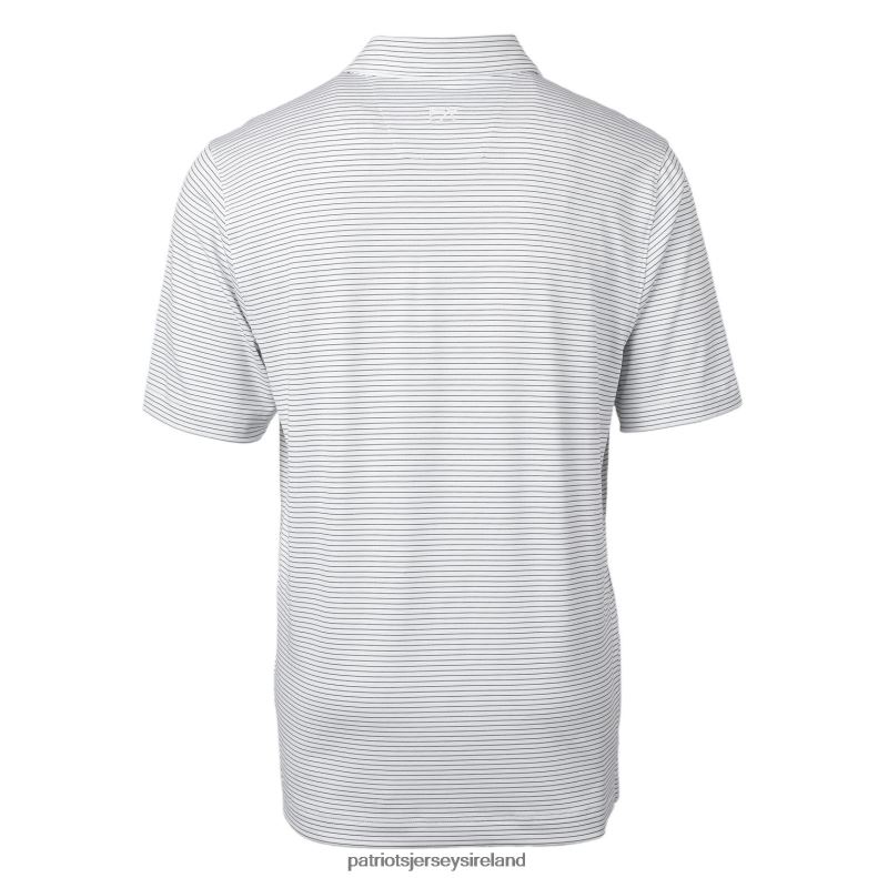 Patriots Jersey Men Cutter & Buck White Throwback Logo Forge Pencil Stripe Stretch Polo 8226D1602 Clothing