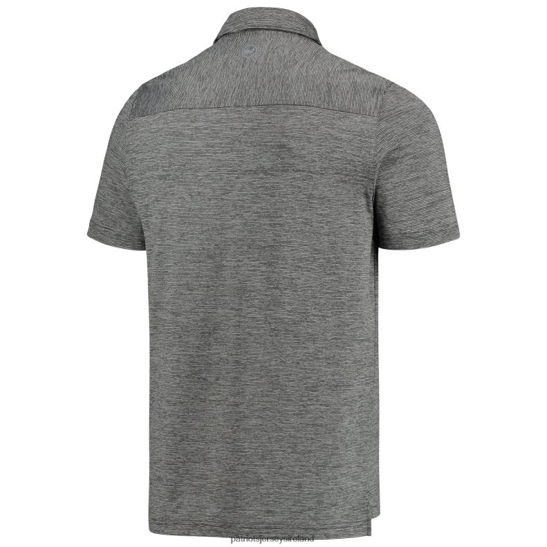 Patriots Jersey Men Vineyard Vines Charcoal Destin Stripe Sankaty Polo 8226D1498 Clothing