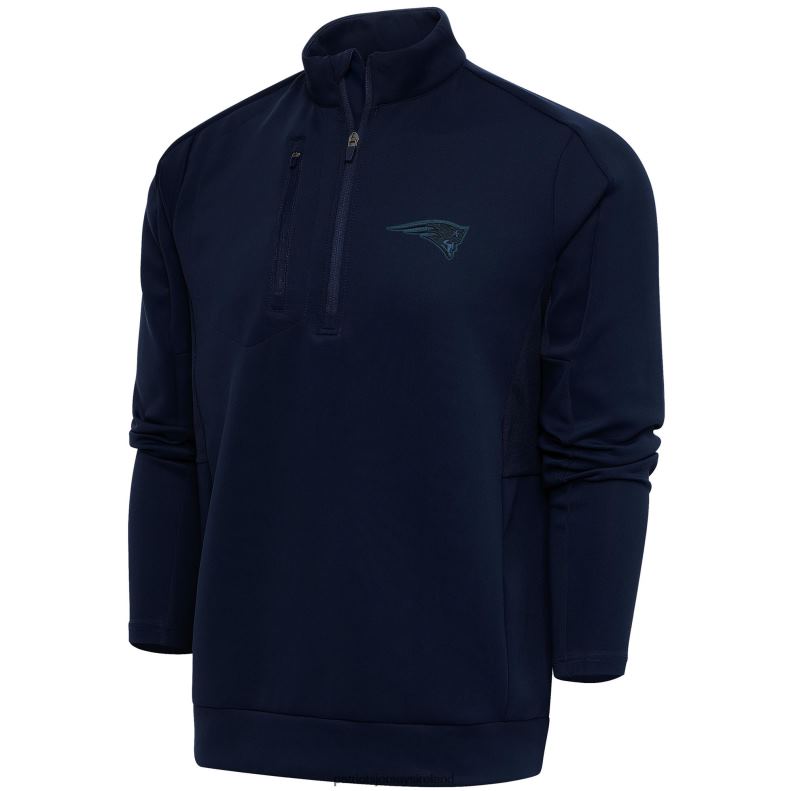 Patriots Jersey Men Antigua Navy Tonal Logo Big & Tall Generation Quarter-Zip Pullover Top 8226D2108 Clothing