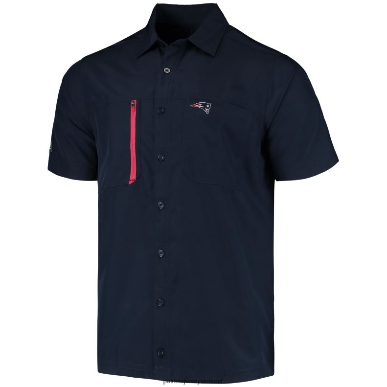 Patriots Jersey Men Antigua Navy Kickoff Button-Up Shirt 8226D1679 Clothing