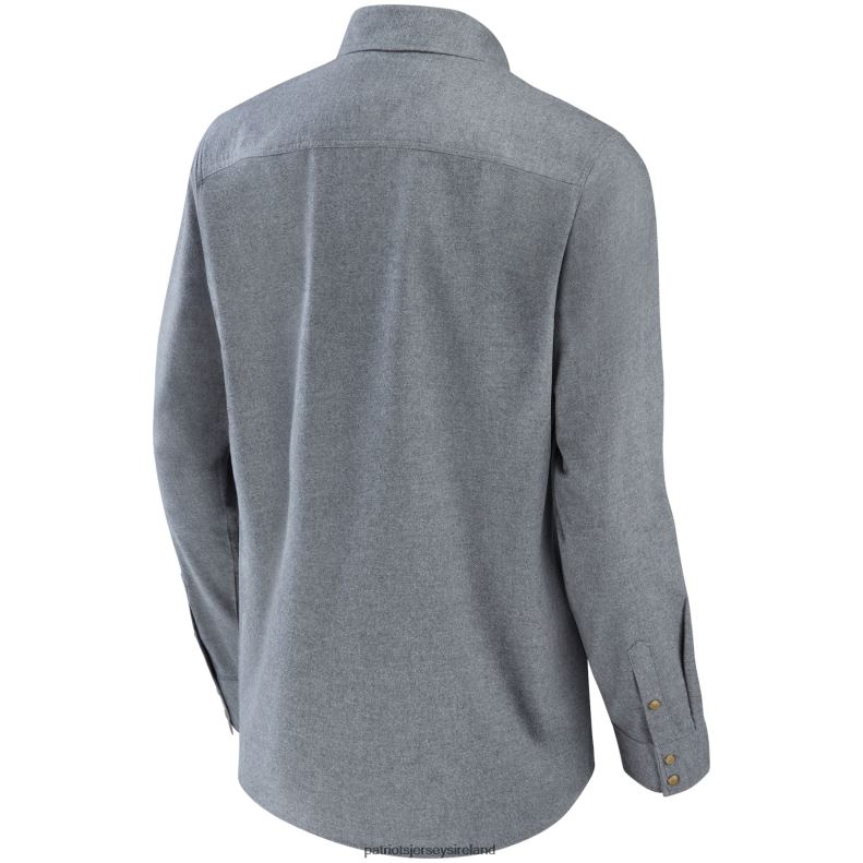 Patriots Jersey Men NFL x Darius Rucker Collection by Fanatics Gray Chambray Button-Up Long Sleeve Shirt 8226D1650 Clothing