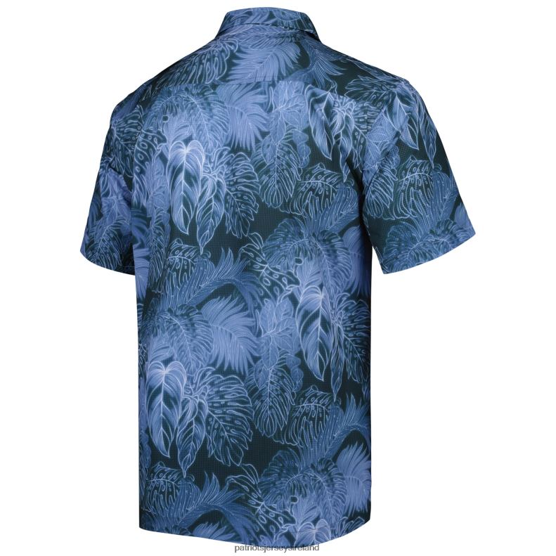 Patriots Jersey Men Tommy Bahama Navy Coast Luminescent Fronds Camp IslandZone Button-Up Shirt 8226D1646 Clothing