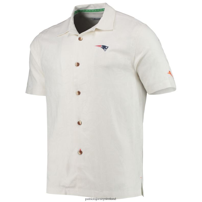 Patriots Jersey Men Tommy Bahama White Tropic Zone Camp Button-Up Shirt 8226D1684 Clothing