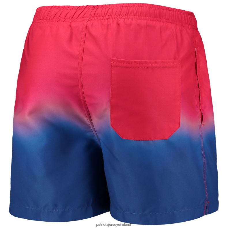 Patriots Jersey Men FOCO Red/Royal Retro Dip-Dye Swim Shorts 8226D1724 Clothing