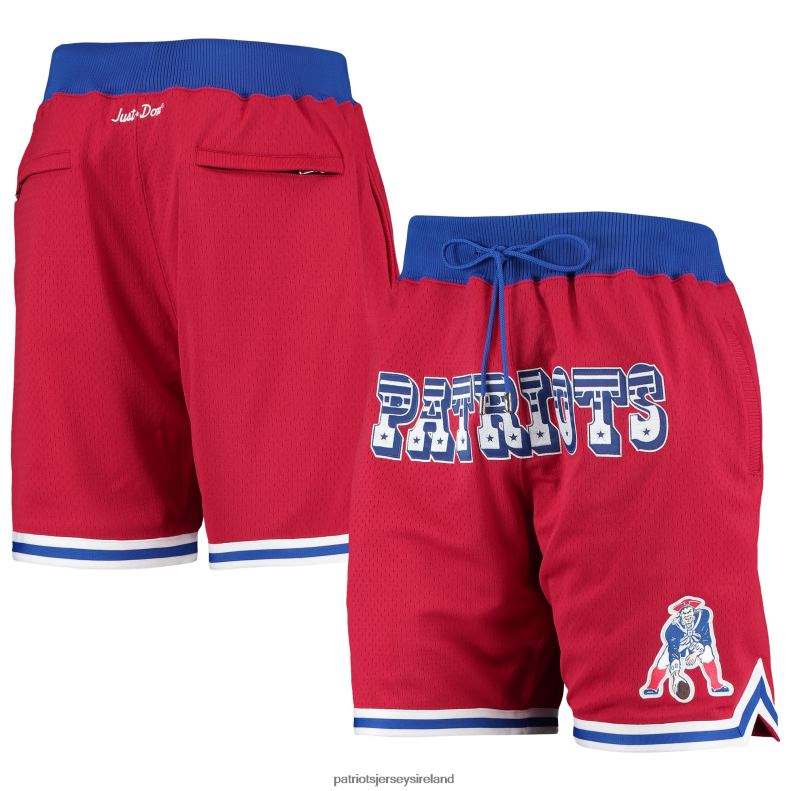 Patriots Jersey Men Mitchell & Ness Red Just Don Gold Rush Shorts 8226D1699 Clothing