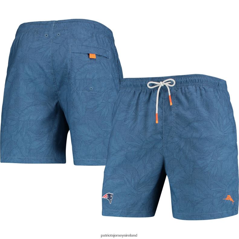 Patriots Jersey Men Tommy Bahama Navy Naples Layered Leaves Swim Trunks 8226D1708 Clothing