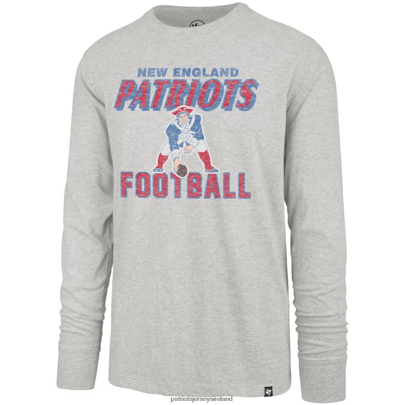Patriots Jersey Men 47 Heathered Gray Dozer Franklin Long Sleeve T-Shirt 8226D1885 Clothing