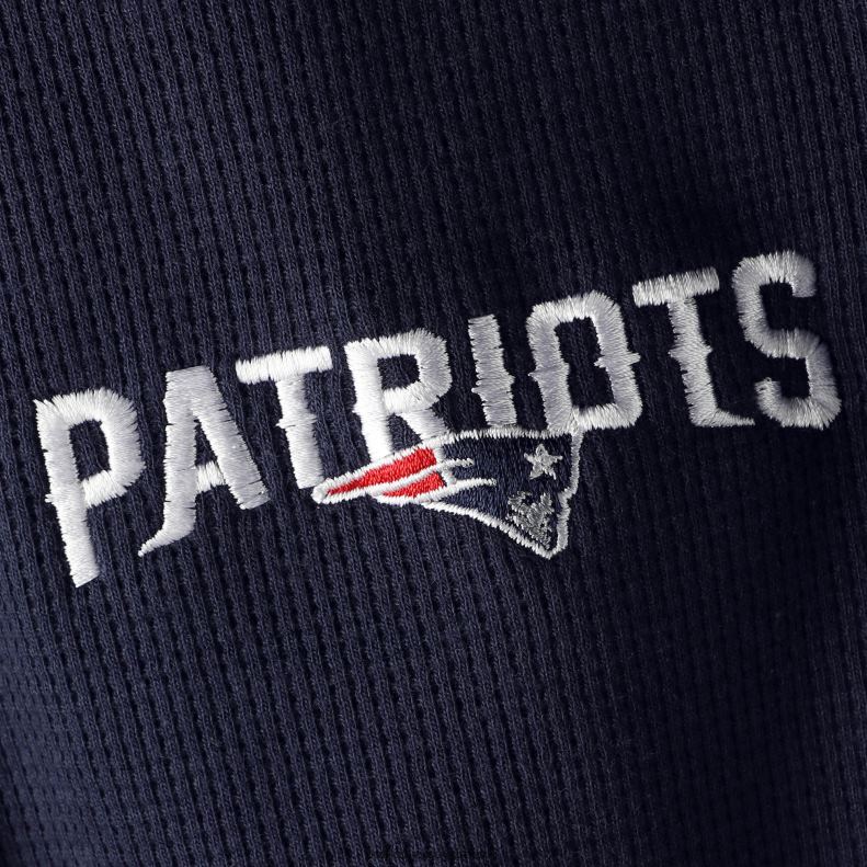 Patriots Jersey Men Dunbrooke Navy Logo Maverick Thermal Henley Long Sleeve T-Shirt 8226D1960 Clothing