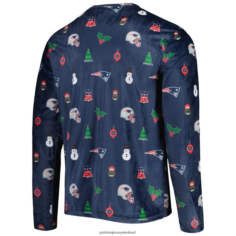 Patriots Jersey Men FOCO Navy Holiday Repeat Long Sleeve T-Shirt 8226D1656 Clothing