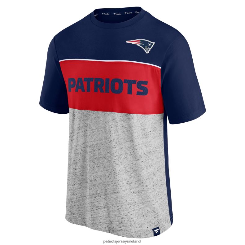 Patriots Jersey Men Fanatics Branded Navy/Heathered Gray Colorblock T-Shirt 8226D1914 Clothing