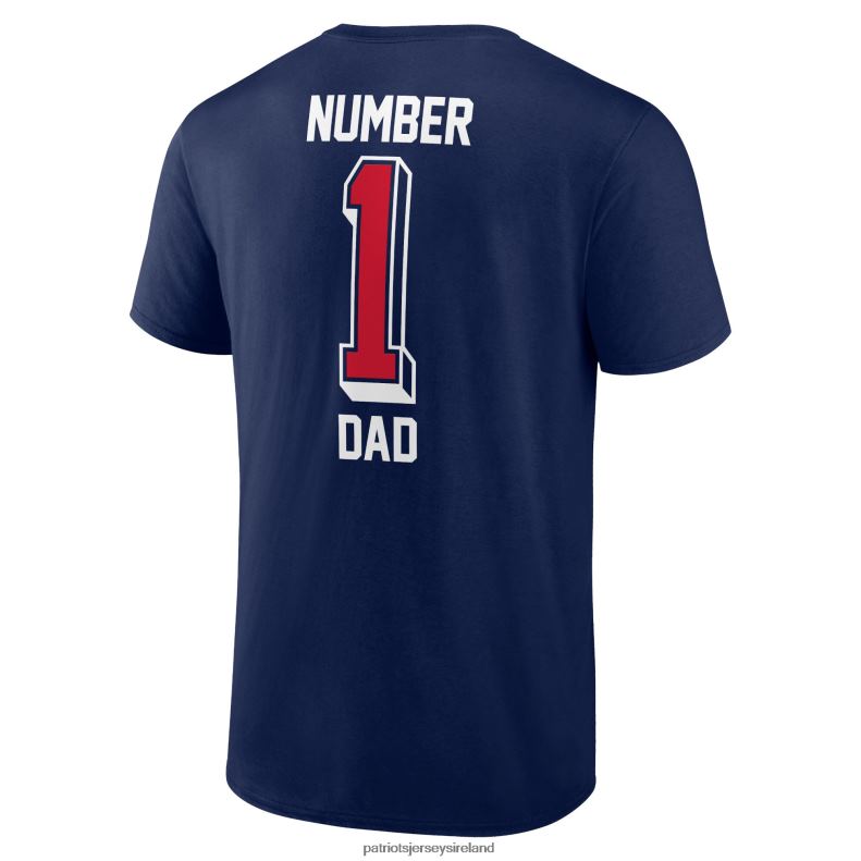 Patriots Jersey Men Fanatics Branded Navy Number One Dad T-Shirt 8226D1905 Clothing