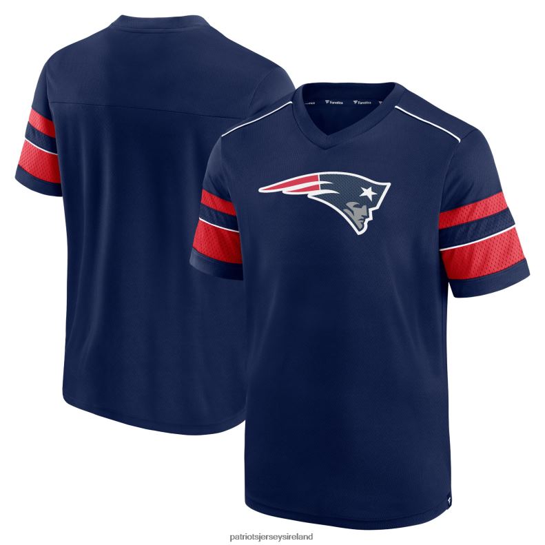 Patriots Jersey Men Fanatics Branded Navy Textured Hashmark V-Neck T-Shirt 8226D1931 Clothing
