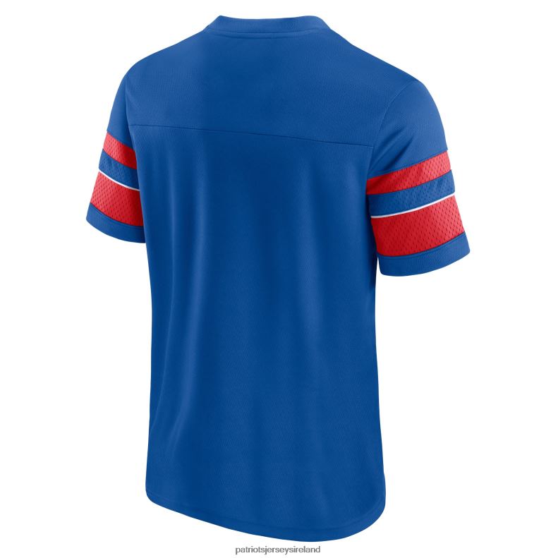 Patriots Jersey Men Fanatics Branded Royal Textured Throwback Hashmark V-Neck T-Shirt 8226D2069 Clothing