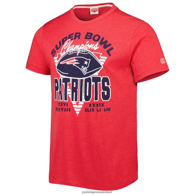 Patriots Jersey Men Homage Red Super Bowl Classics Tri-Blend T-Shirt 8226D1912 Clothing