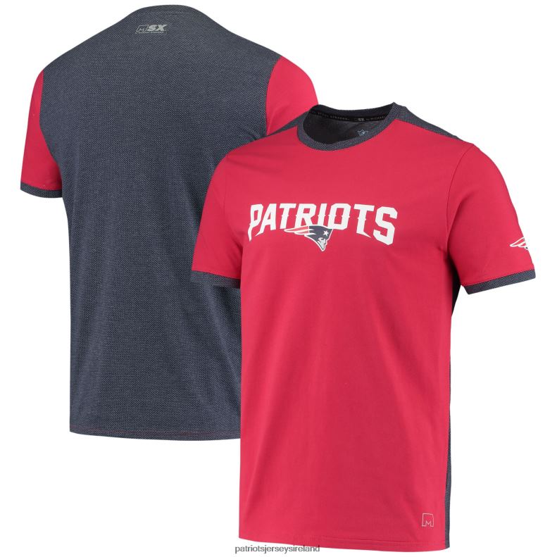 Patriots Jersey Men MSX by Michael Strahan Red/Navy Mesh Back T-Shirt 8226D2030 Clothing