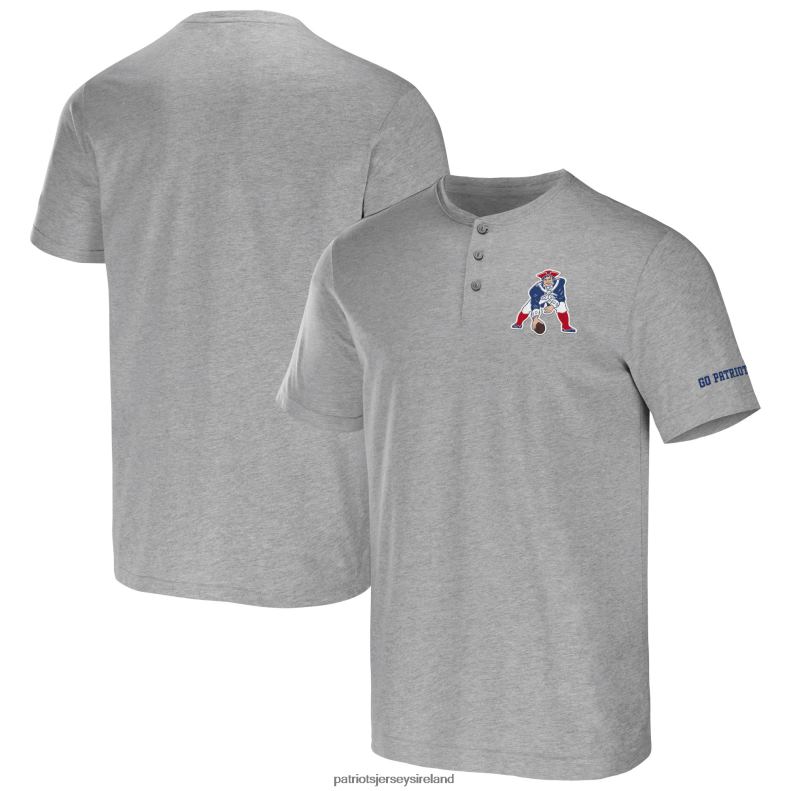 Patriots Jersey Men NFL x Darius Rucker Collection by Fanatics Heather Gray Henley T-Shirt 8226D1893 Clothing
