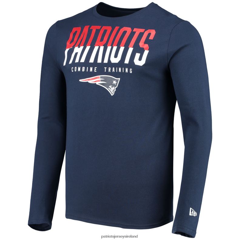 Patriots Jersey Men New Era Navy Combine Authentic Split Line Long Sleeve T-Shirt 8226D2040 Clothing