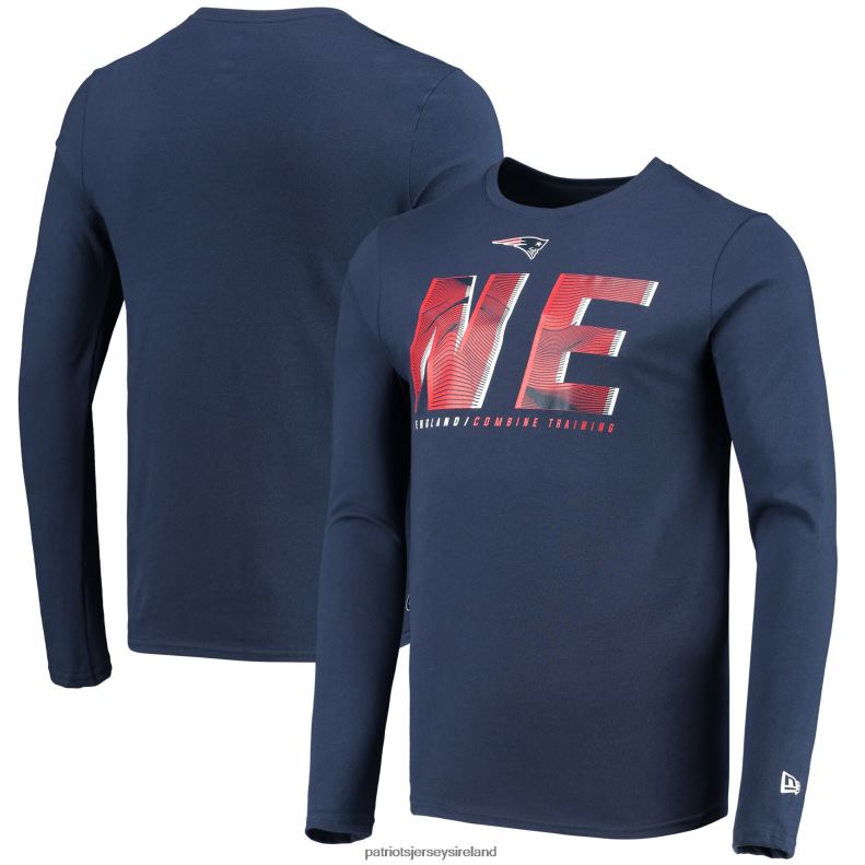 Patriots Jersey Men New Era Navy Combine Authentic Static Abbreviation Long Sleeve T-Shirt 8226D2074 Clothing