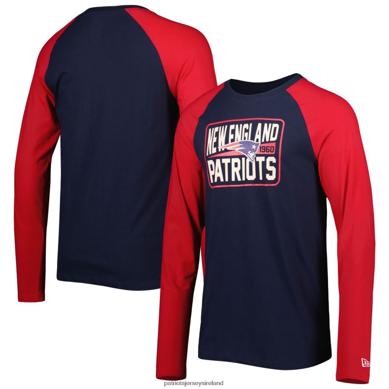 Patriots Jersey Men New Era Navy Current Raglan Long Sleeve T-Shirt 8226D1950 Clothing