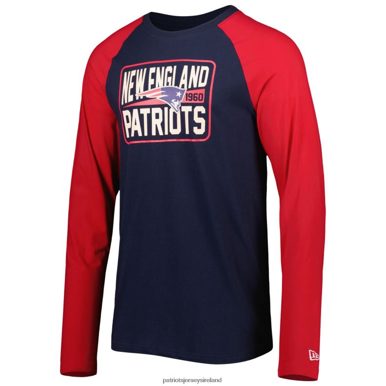 Patriots Jersey Men New Era Navy Current Raglan Long Sleeve T-Shirt 8226D1950 Clothing