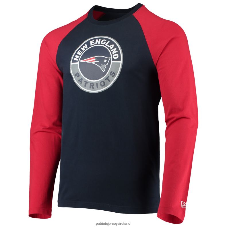 Patriots Jersey Men New Era Navy/Red League Raglan Long Sleeve T-Shirt 8226D2067 Clothing