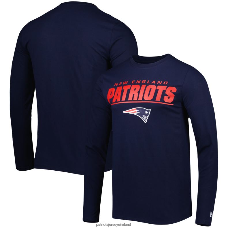 Patriots Jersey Men New Era Navy Team Combine Authentic Stated Fitted Long Sleeve T-Shirt 8226D2034 Clothing