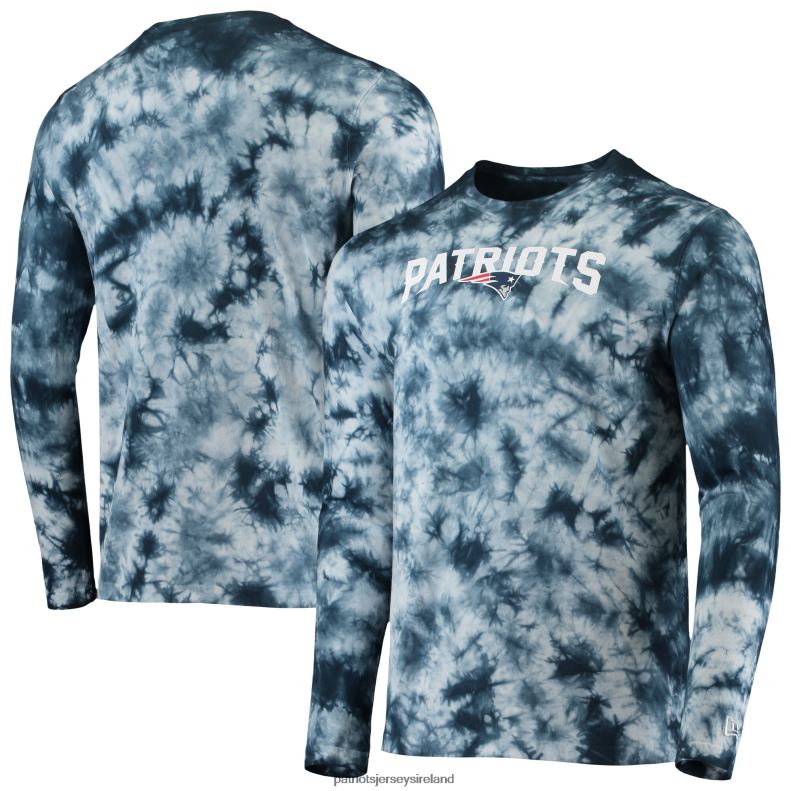 Patriots Jersey Men New Era Navy Tie-Dye Long Sleeve T-Shirt 8226D2020 Clothing