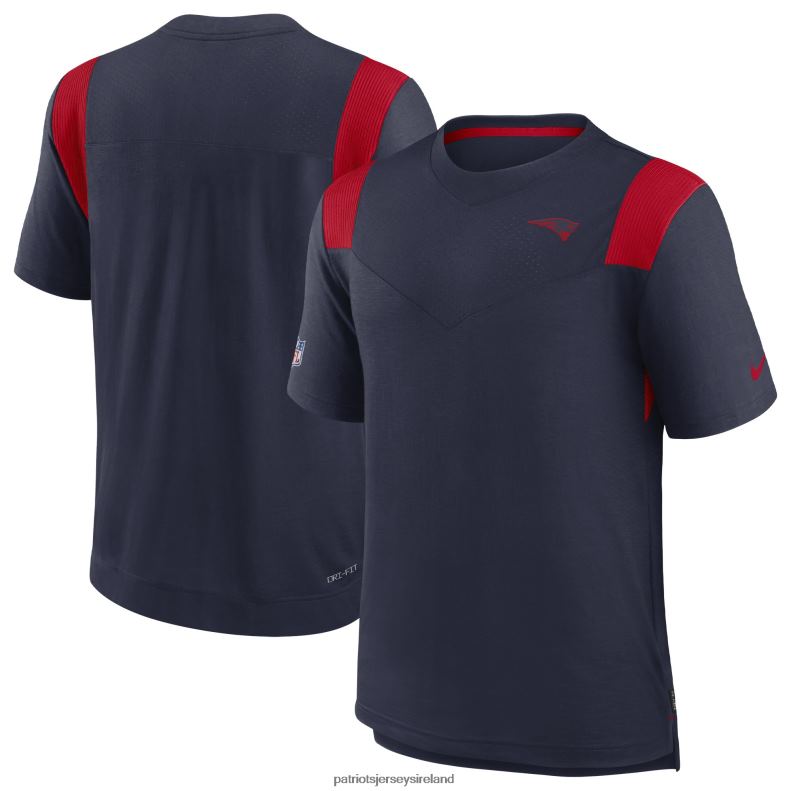 Patriots Jersey Men Nike Navy Sideline Tonal Logo Performance Player T-Shirt 8226D2007 Clothing