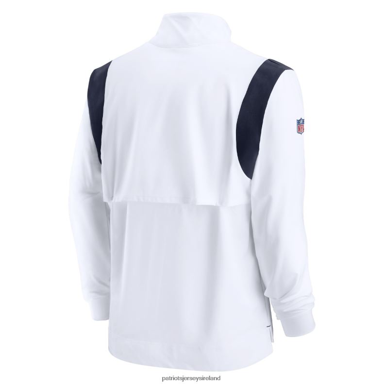 Patriots Jersey Men Nike White Sideline Coach Chevron Lockup Quarter-Zip Long Sleeve Top 8226D1828 Clothing
