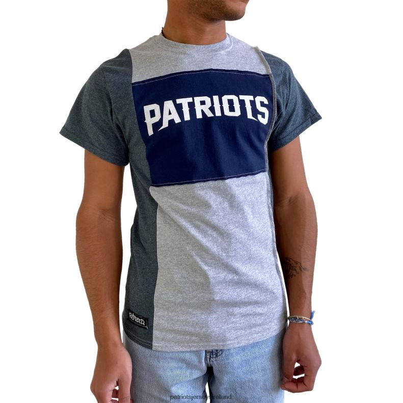 Patriots Jersey Men Refried Apparel Heather Gray Sustainable Split T-Shirt 8226D2061 Clothing