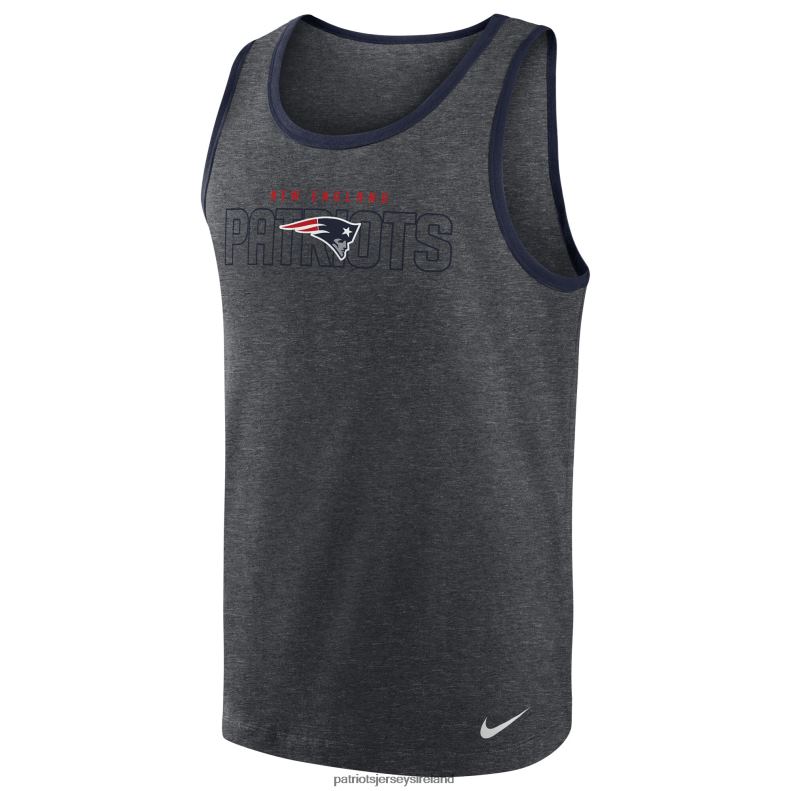 Patriots Jersey Men Nike Heathered Charcoal Tri-Blend Tank Top 8226D1853 Clothing