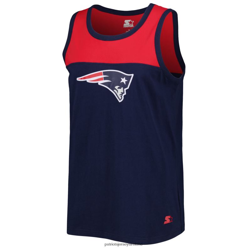Patriots Jersey Men Starter Navy/Red Logo Touchdown Fashion Tank Top 8226D1873 Clothing