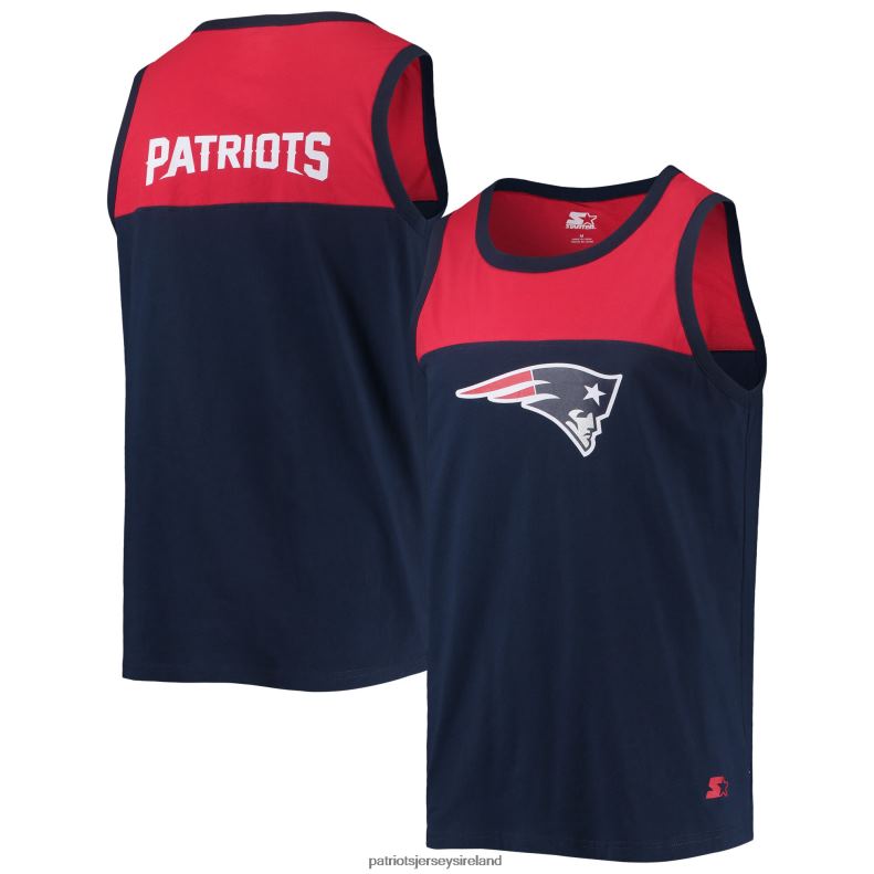 Patriots Jersey Men Starter Navy/Red Team Touchdown Fashion Tank Top 8226D1904 Clothing