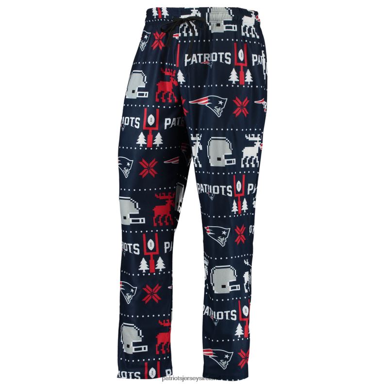 Patriots Jersey Men FOCO Navy Wordmark Ugly Pajama Set 8226D1763 Clothing