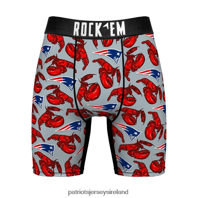Patriots Jersey Men Rock Em Socks Gray Lobster Boxer Briefs 8226D1750 Clothing