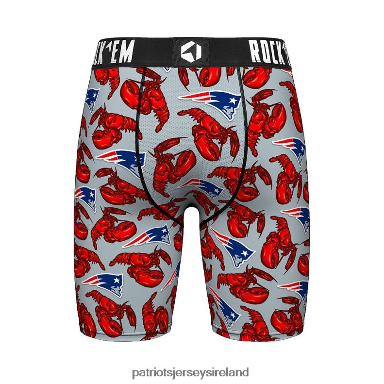 Patriots Jersey Men Rock Em Socks Gray Lobster Boxer Briefs 8226D1750 Clothing