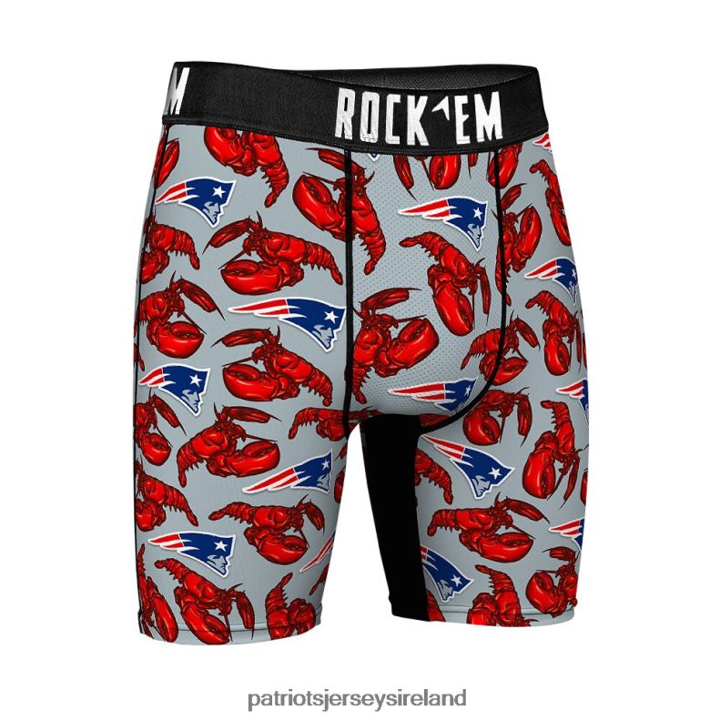 Patriots Jersey Men Rock Em Socks Gray Lobster Boxer Briefs 8226D1750 Clothing