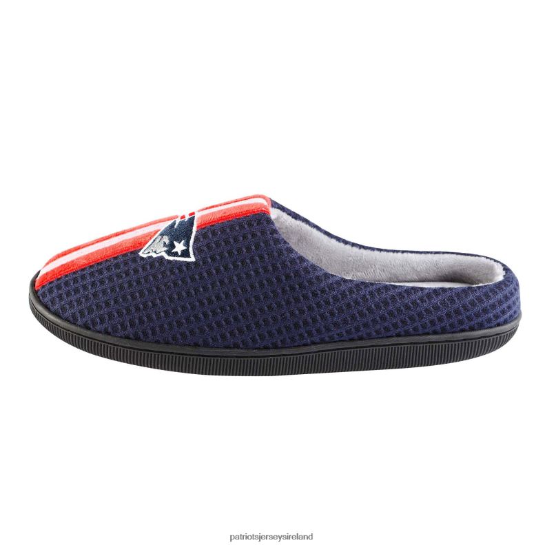 Patriots Jersey Men FOCO Navy Team Stripe Memory Foam Slide Slippers 8226D99 Footwear