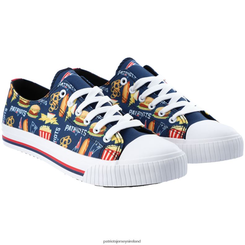 Patriots Jersey Men FOCO Food Print Low Top Canvas Sneakers 8226D106 Footwear