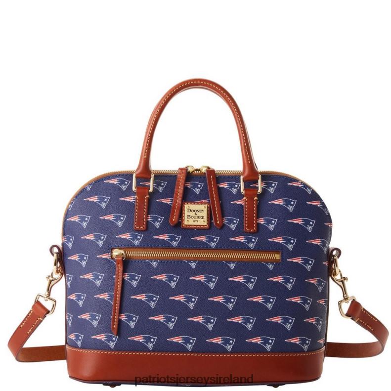 Patriots Jersey Women Dooney & Bourke Signature Domed Zip Satchel Purse 8226D2173 Accessories