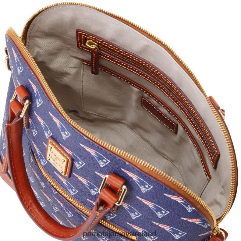 Patriots Jersey Women Dooney & Bourke Signature Domed Zip Satchel Purse 8226D2173 Accessories