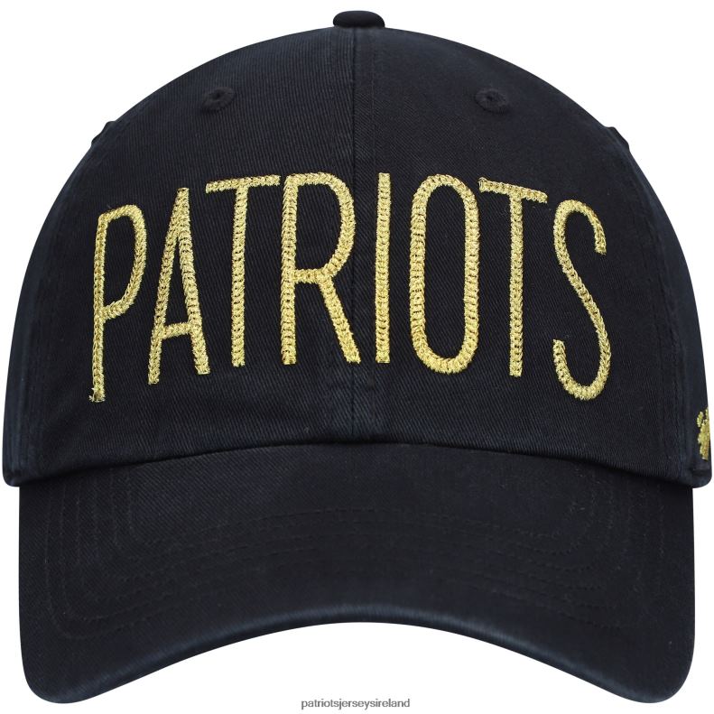 Patriots Jersey Women 47 Black Shimmer Text Clean Up Adjustable Hat 8226D2279 Accessories